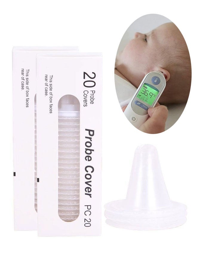 40 جهاز كمبيوتر شخصي استبدال غطاء المسبار لدرجة حرارة الأذن, غطاء مرشحات عدسة المسح الحراري, غطاء مرشح غطاء إعادة التعبئة, مصممة بشكل مريح - Image 1