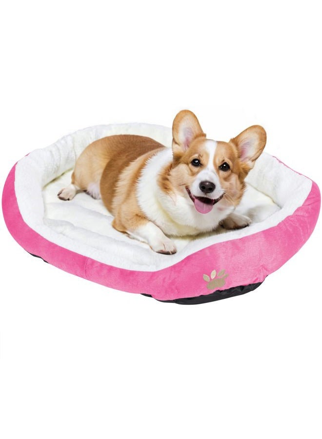 Resulzon Cute Paw Print Comfortable Pets Dog Cats Puppy Kitten Nest Mat Pad Soft Fleece Bed Standard size 4334734809 - Image 1