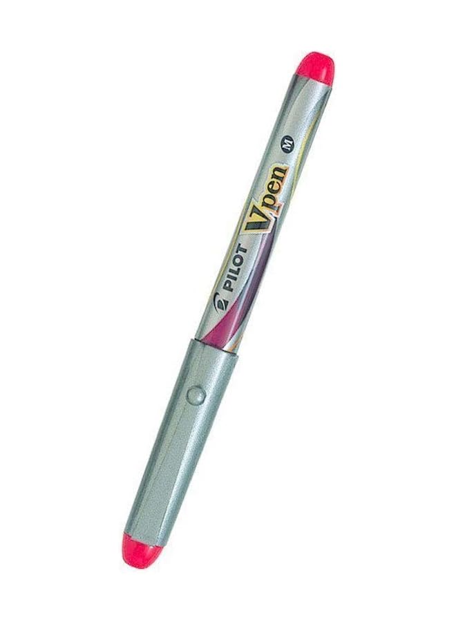 بايلوت قلم حبر جاف متوسط السن للاستخدام مرة واحدة من V Pen باللون الأحمر - Image 2