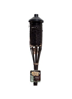Kole 48-Piece Angle-Cut Island-Style Bamboo Wicker Outdoor Torch Set Dark Brown 60 Inch 5 x 5 x 150 cm OL978  - Image 3