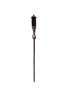 Kole 48-Piece Angle-Cut Island-Style Bamboo Wicker Outdoor Torch Set Dark Brown 60 Inch 5 x 5 x 150 cm OL978  - Image 2