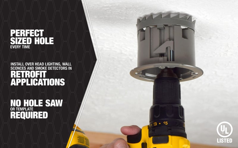 Southwire -MSBST250 Fixture and Ceiling Electrical Box Smart Box Shark Tooth with Hole Saw - Image 3