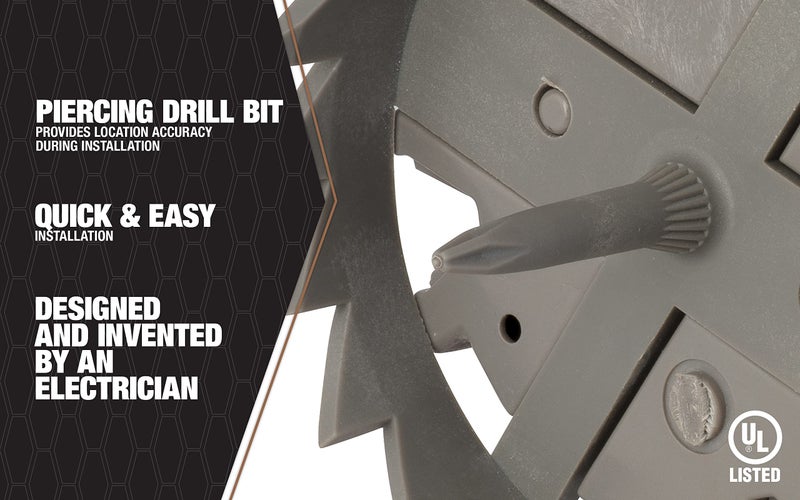 Southwire -MSBST250 Fixture and Ceiling Electrical Box Smart Box Shark Tooth with Hole Saw - Image 4