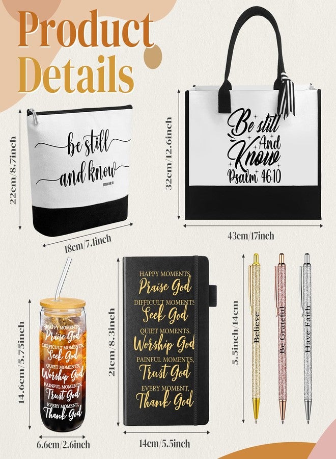 Funnymoom 7 Pcs Christian Gifts for Women Faith Bible Inspirational Religious Thank You Birthday Gifts for Women, Mixed Color, 6.3 x 5.91 x 9.06 inches - Image 4