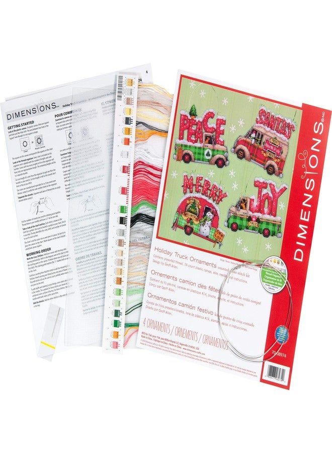 Dimensions Counted Cross Stitch 'Let It Snow' Personalized Christmas Stocking Kit, 14 Count White Aida Cloth, 16'' - Image 3