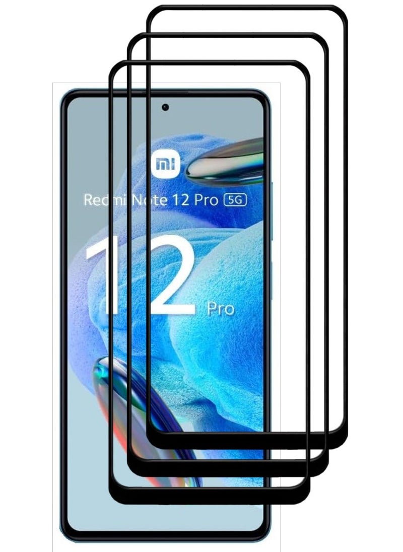 ACLIX 3 Pieces Antistatic ESD Dustproof Premium Quality High Definition Tempered Glass Screen Protector Designed For Xiaomi Redmi Note 12 Pro - Image 1
