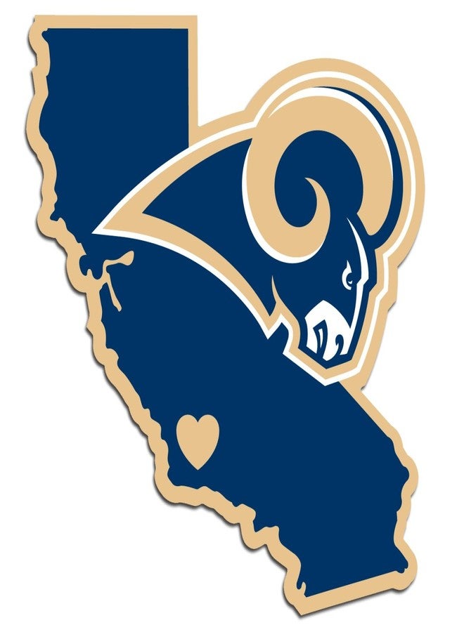 Siskiyou NFL Los Angeles Rams Home State Decal, 5", White (FHSD130) - Image 2