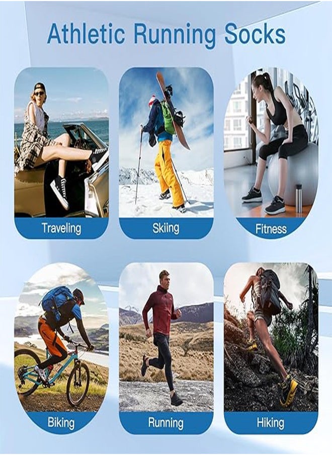 Generic - Athletic Running Socks Breathable Crew Socks Ankle Socks for Men and Women Athletic Socks for Running, Cycling, Golf, Work (5 Pairs) - Image 1
