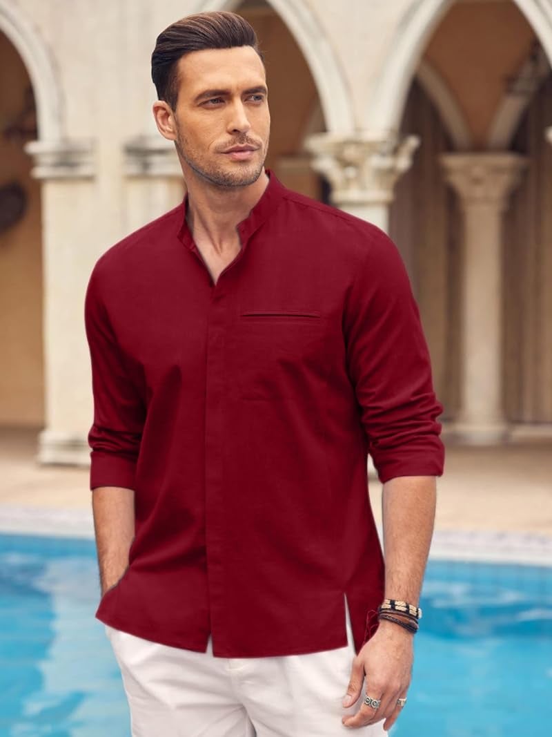 Bellstone Men's Solid Cotton Shirt | Casual | Plain | Full Sleeve | Summer-Regular Fit| Men Stylish Shirt | Everyday Formal Wear |Soft Breathable Fabric | Everyday Smart Casual Wear - Image 4