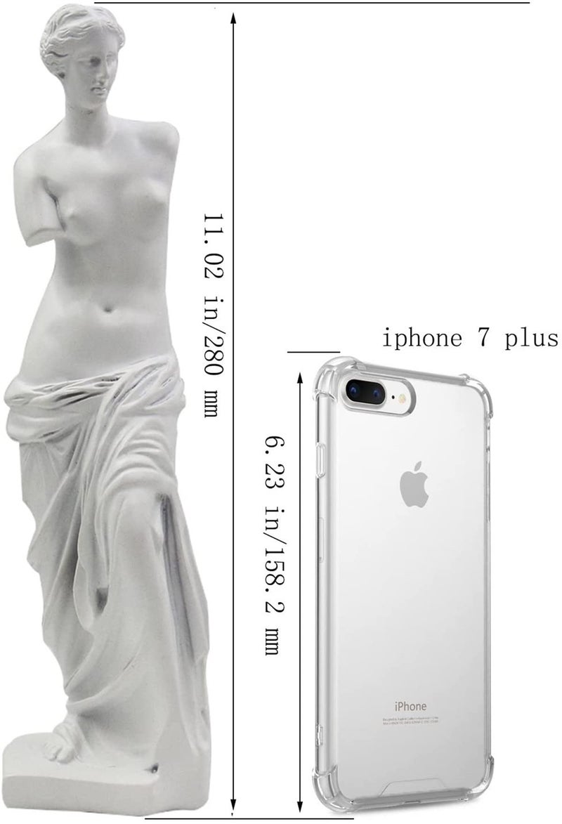 BNPUHIU Venus de Milo Statue  Greek Roman Mythology Goddess Aphrodite Statue  Great Art for Home or Office Decor 11 x 3.15 x 2.16 Inches - White - Image 2