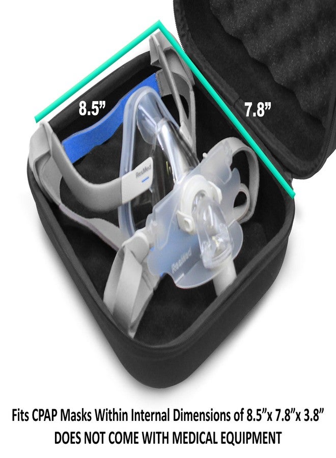 كايس ماتكس علبة تخزين قناع الوجه CASEMATIX CPAP متوافقة مع ResMed Airtouch F20 و Airfit Full Face وغيرها من ملحقات علاج انقطاع النفس النومي، تحمي من الأوساخ والغبار - العلبة فقط - Image 4