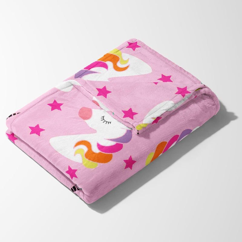 1ST STEP New Born Baby Blanket All Season Printed Single Super Soft Wrapper Sheet for AC Room for Baby Boys, Baby Girls, Babies (Unicorn, 70 X 100 cms) - Image 3