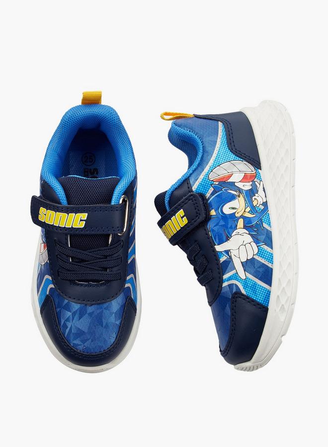 SONIC Boys Hook & Loop Ankle School Sneakers - Image 1