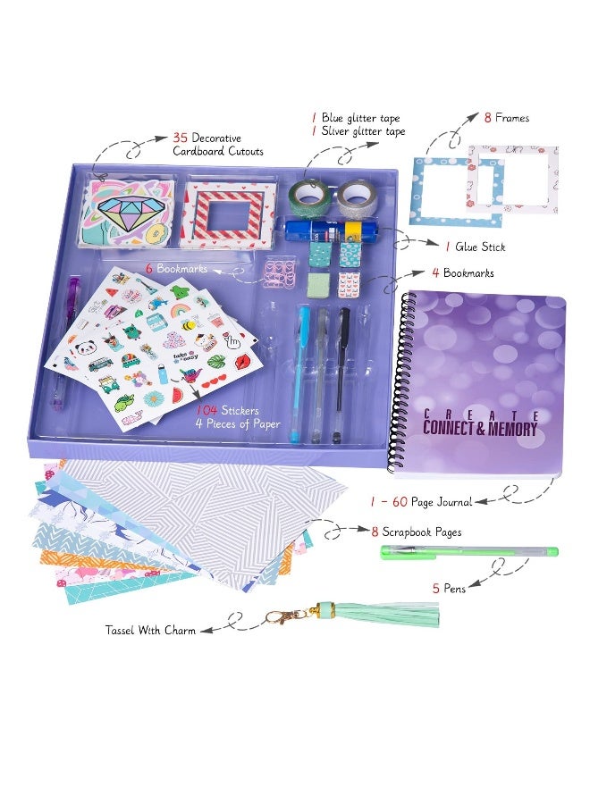 Creative DIY Journal Set for Girls, Perfect Birthday Gift for Ages 6 to 13, Fun Art and Craft Supplies for Young Artists  - Image 3