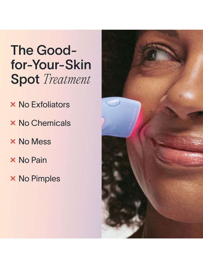 SOLAWAVE - Solawave Bye Acne Spot Treatment | Premium Pimple Red Light Therapy & Blue Light Recovery | Use Before Pimple Patches | Acne Care Light Device | Face Care Must-Have | Solawave Original - Image 1
