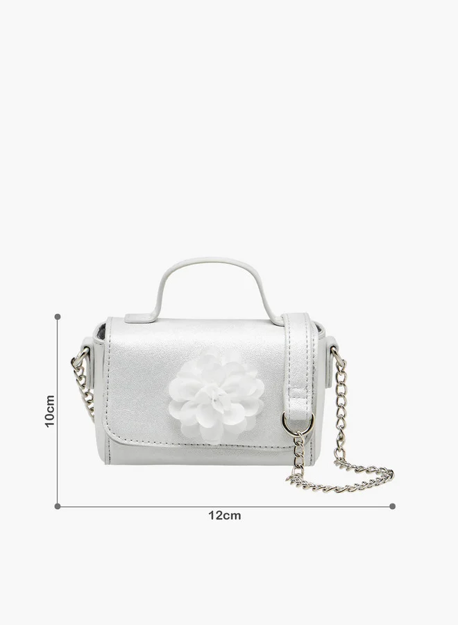 Flora Bella By Shoexpress Flora Bella Floral Accent Crossbody Bag with Chain Strap Ramadan Collection