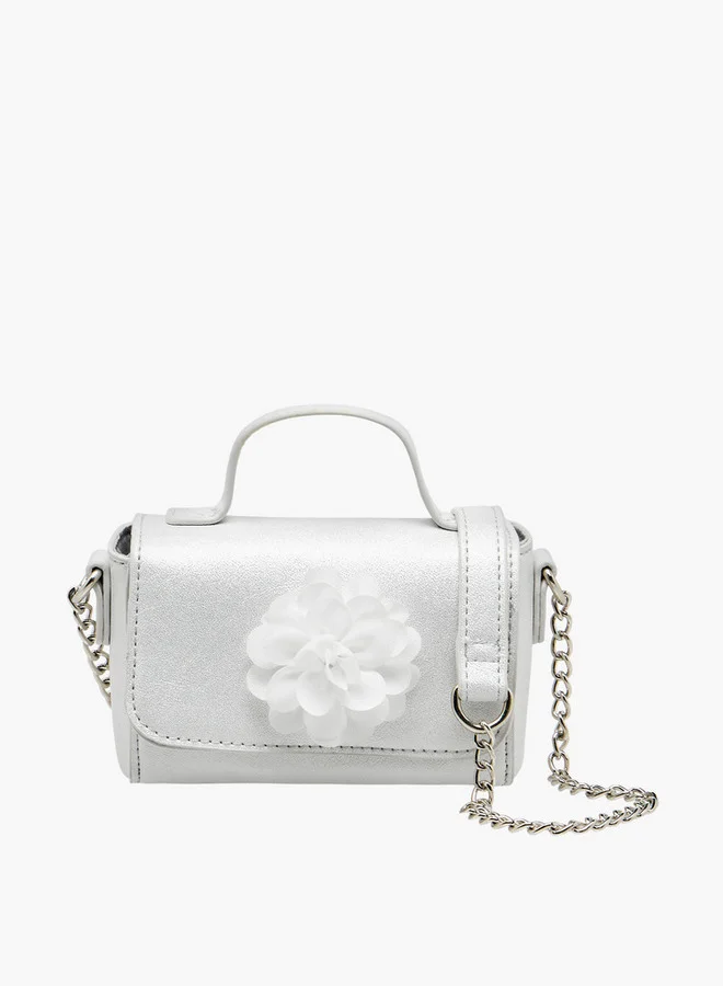 Flora Bella By Shoexpress Flora Bella Floral Accent Crossbody Bag with Chain Strap Ramadan Collection