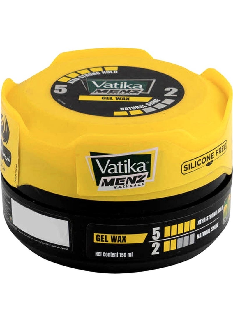 Vatika Men's Gel Wax Extra Strong Hold Natural Shine 150ml - Image 1
