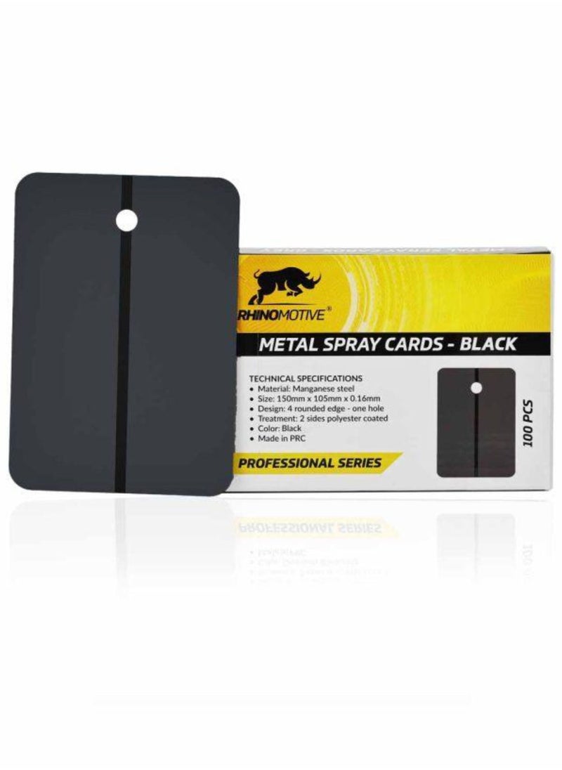 RHINOMOTIVE Automotive Paint Spray Metal Cards For Color Matching Black 100 Pcs  - Image 4