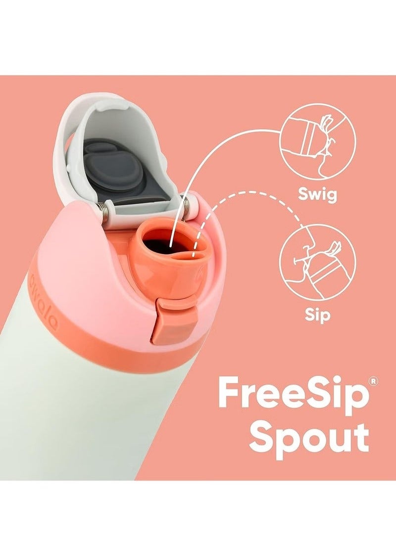 زجاجة مياه معزولة من الفولاذ المقاوم للصدأ من فري سيب مزودة بشفاطة للرياضة والسفر والمدرسة، خالية من مادة BPA (لون وردي، 32 أونصة) - Image 5