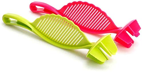 POPLEY Multi-Purpose Rice Washer Filter Strainer Colanders Scoop Spoon Kitchen Tool 2 Pack (Multicolor) - Image 1