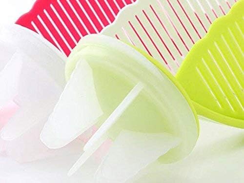 POPLEY Multi-Purpose Rice Washer Filter Strainer Colanders Scoop Spoon Kitchen Tool 2 Pack (Multicolor) - Image 4