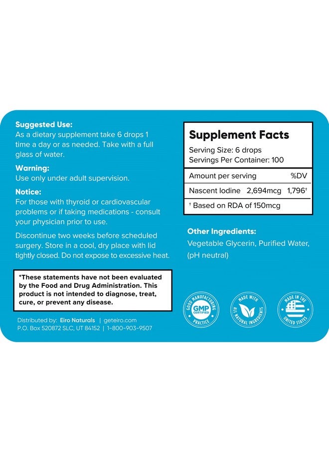 EIRO Nascent Iodine Drops | Superior Absorption | Thyroid Support - Image 4