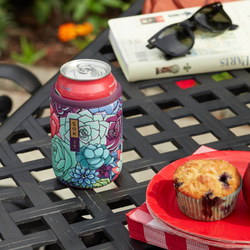 Sok It Sok It Can Sok Sleeve for Beer & Soda Insulated Neoprene Cover (NASA Blue Earth Decal  12oz Slim Can Sleeve)  - Image 4