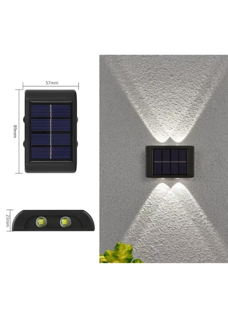 SOLAR Premium Solar Wall Lamp - Dual Illumination for Elegant Outdoor Ambience (Modern upper+lower LED glow | Weatherproof | Auto Dusk-to-Dawn)2 PACK  - Image 2