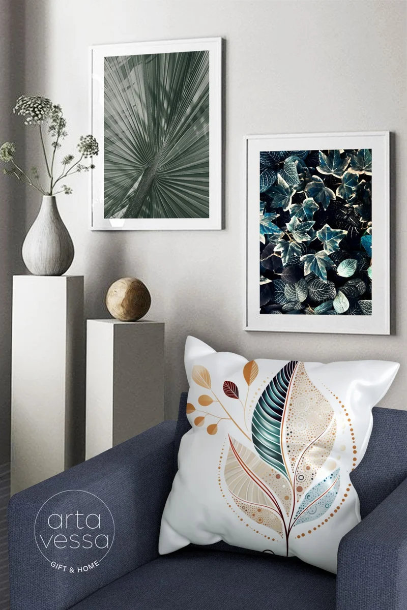 ارتافيسا Double Sided Digital Printed Decorative Faux Leather Throw Pillow Cover