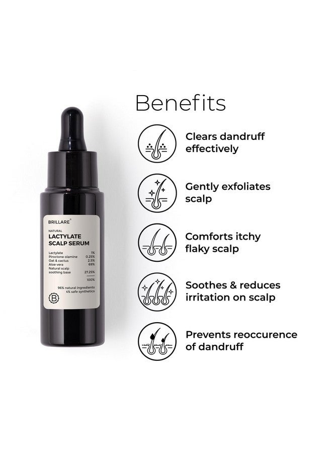 BRILLARE Natural Lactylate Scalp Serum For Dandruff Control | Hair Growth Serum | Reduces Hair Loss & Strengthens Hair Shaft | Remove Excess Oil, 30Ml - Image 5