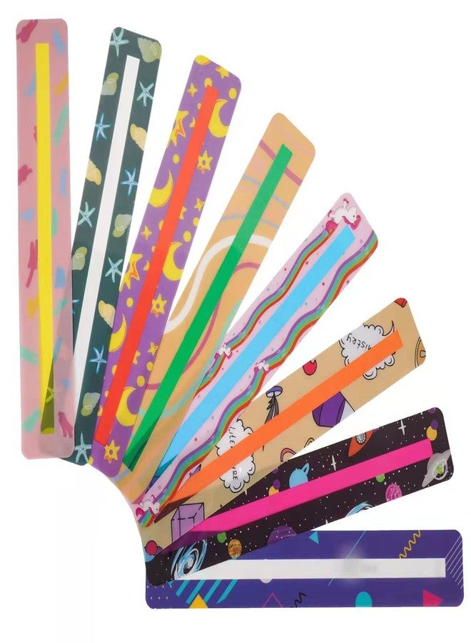 Heetobcos 32 Pieces Guided Reading Strips Highlight Strips Calm Strips Colored Overlays Cute Kids Bookmarks Help with Dyslexia for Children and Teaching Supplies (8 Colors) - Image 1
