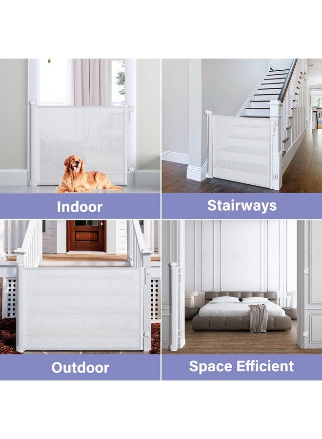 PRObebi Retractable Baby & Dog Gate - Extra Wide (54" W x 34" H), Ideal for Stairs, Hallways, Doorways, Deck & Porch - Image 5