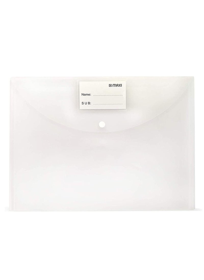 Maxi 12-Piece Clear Document Bag White Colour  - Image 2