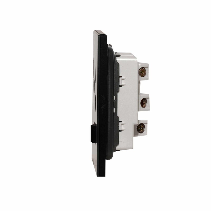 Donmarco مقبس بريطاني مفرد 13A USB + Type-C (5V 3.1A) – زجاج فائق النحافة، مقبس كهربائي مقاوم للحريق، ضمان 3 سنوات، تصميم حديث متعدد الوظائف (أسود غير لامع) | مقبس طاقة حائطي - Image 3