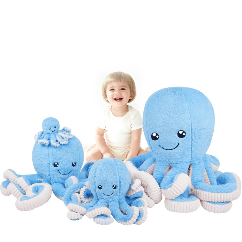 DENTRUN Octopus Stuffed Animals Giant Octopus Plush Doll Play Toys for Kids Girls Boys Adults Birthday Xmas Halloween Present Stuffed Sea Animals Plushie 7162432 Inches 5 Colors - Image 3