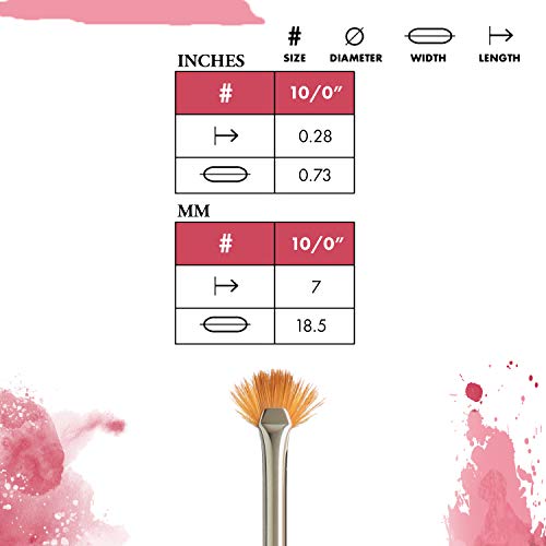 Princeton Velvetouch, Series 3950, Paint Brush for Acrylic, Oil and Watercolor, Fan, 10/0 - Image 3