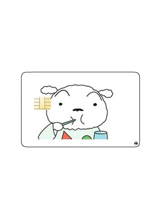 RKN PRINTED BANK CARD STICKER Cute Sheep Drawing Brushing Teeth - Image 2