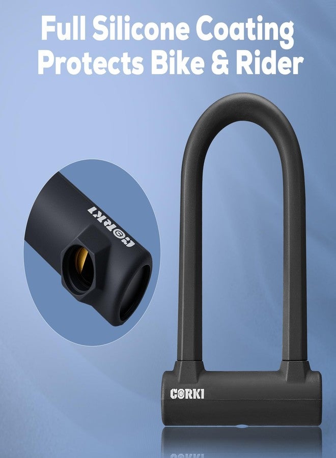 Corki Bike Lock Heavy Duty Anti Theft with 5ft Cable Bicycle U Lock - Image 4