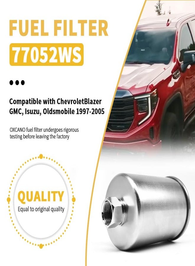 OXCANO In-Line Fuel Filter Compatible with Chevrolet Blazer, GMC, Isuzu, Oldsmobile 1997-2005 Truck/Passenger Car Fuel Injected Gasoline Engines - Image 3