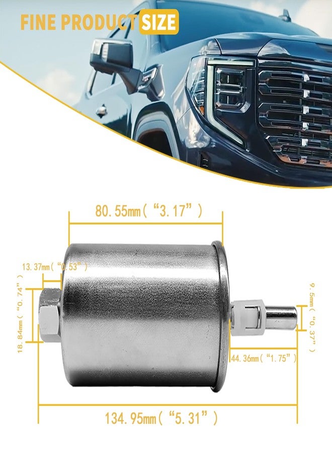 OXCANO In-Line Fuel Filter Compatible with Chevrolet Blazer, GMC, Isuzu, Oldsmobile 1997-2005 Truck/Passenger Car Fuel Injected Gasoline Engines - Image 2