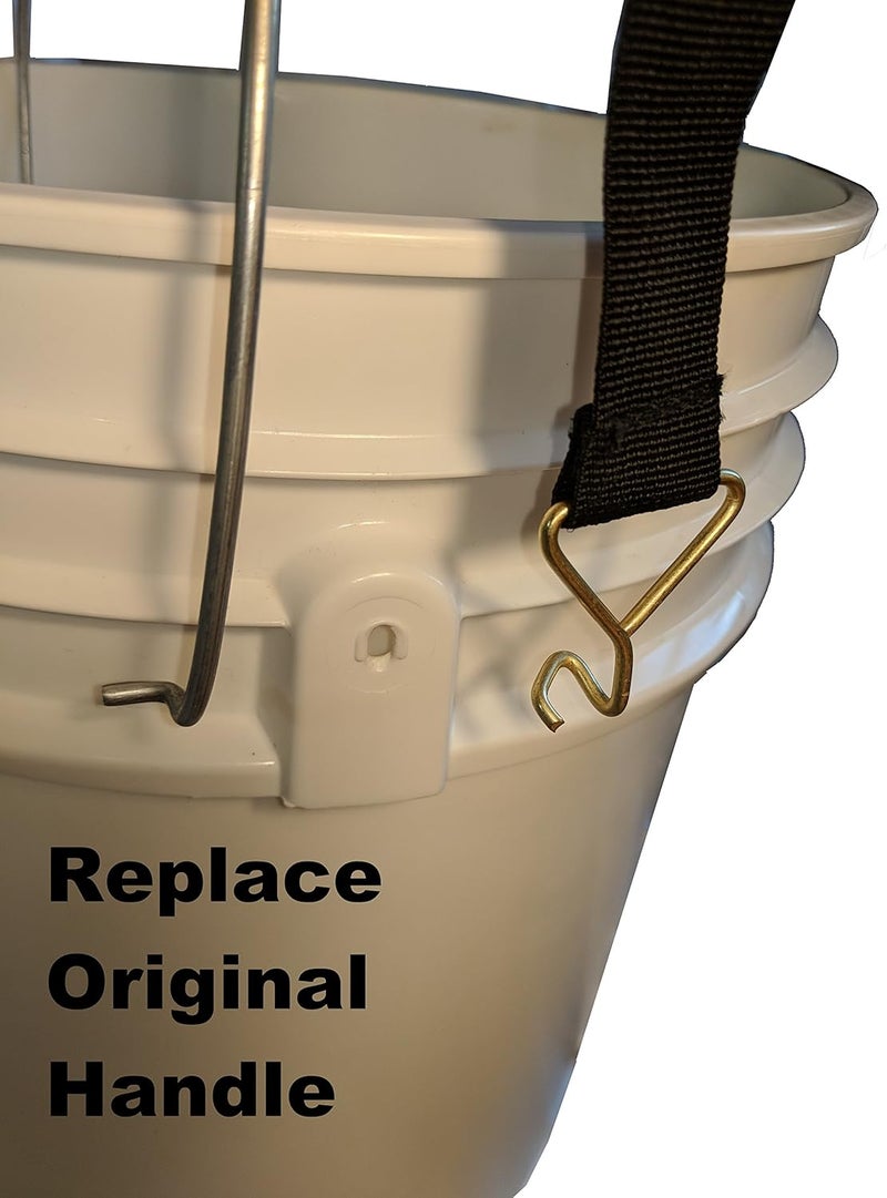 Strap Pack 5 Gallon Bucket Shoulder Carrying Strap - Length Extension Replacement for Wire Handle - Image 2