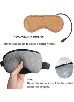 Generic Heated Eye Mask, USB Eye Mask for Dry Eyes with Temperature & Timer Control, Earplugs, Warm Eye Compress Heating Pad for Sleep, Dry Eyes, Blepharitis, Dark Circles, Puffy Eyes…  - Image 5
