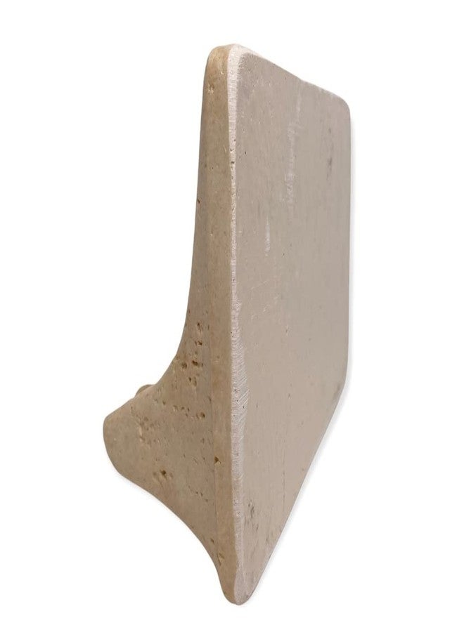 Tenedos Premium Light Travertine Resin Soap Dish Holder - 8.5" x 5" - Wall Mount for Bathroom, Fits Ceramic, Porcelain, Stone Surfaces - No Back Insert - (Light Yellow) - Image 5