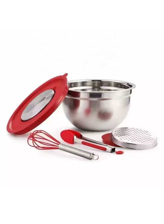 Stainless steel dough mixer set, bowl size 22 cm