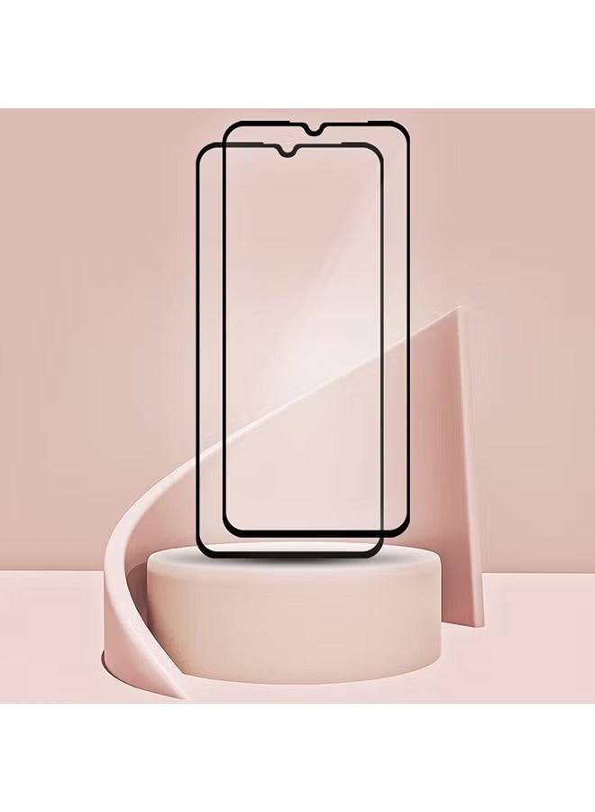 ACLIX 2 Pack For Realme C21Y Screen Protector Tempered Glass Full Glue Back Side Black - Image 2