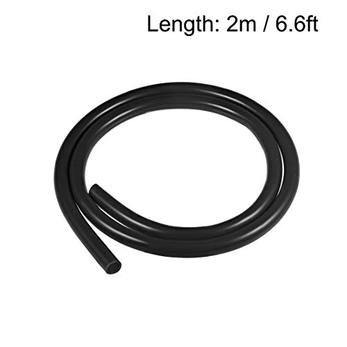 uxcell Silicone Tubing, 3/8"(9mm) ID x 1/2"(12mm) OD 6.6ft(2m) Silicone Rubber Tube Air Hose Pipe for Pump Transfer, Black - Image 3