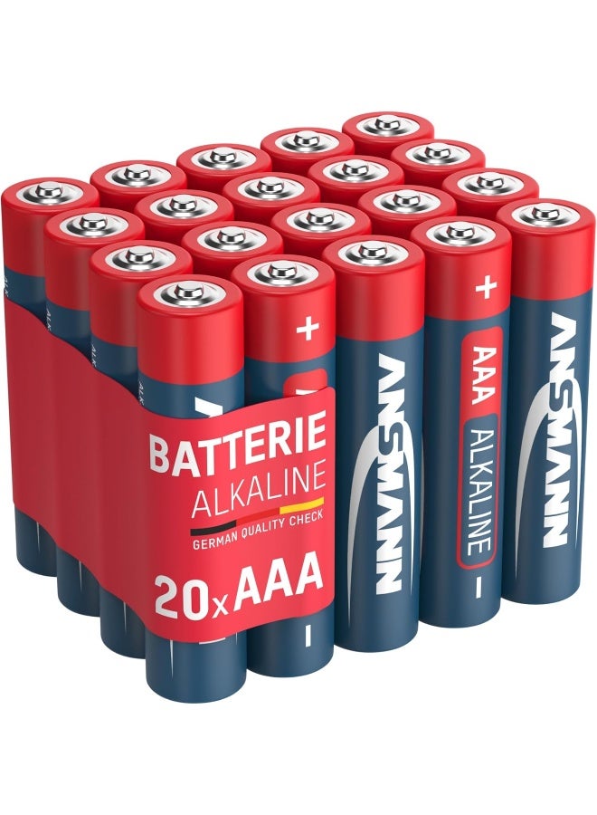 ANSMANN بطارية AAA LR03 القلوية طويلة العمر - حمراء (4 عبوات من 20) - Image 2