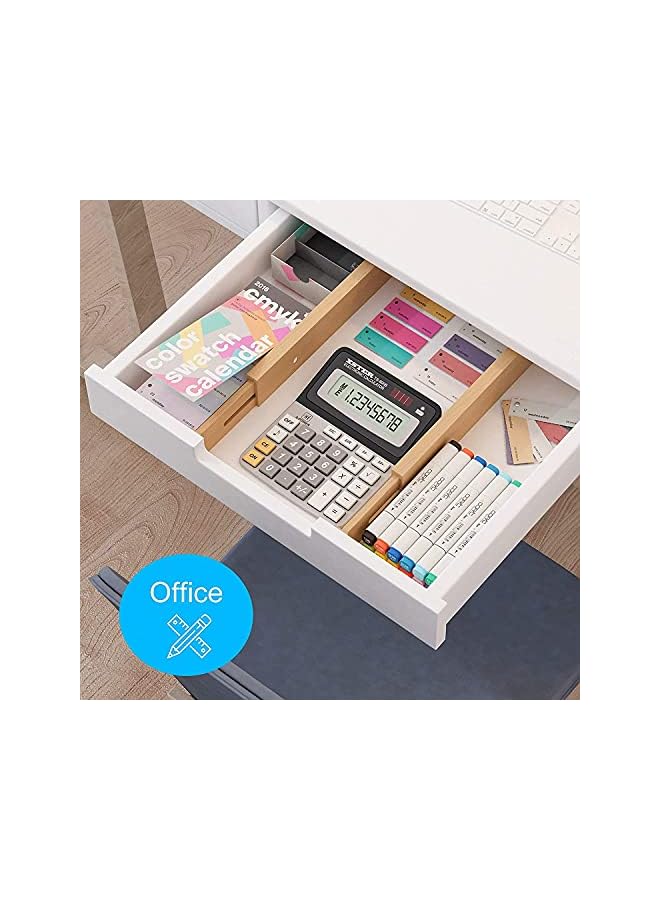 Green Tiger 4/6 Pack Bamboo Drawer Dividers, Expandable Kitchen Drawer Organizer, Spring Adjustable Kitchen Utensil Drawer Organizer for Kitchen, Dresser, Bedroom, Baby Drawer, Bathroom 43-56 CM (6 Pack) - Image 5