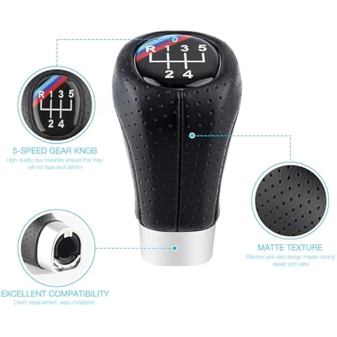 rayihni Car Gear Shift Knob Automobile Gear Lever Cover Non gear Lever for BMW E34 E36 E38 E39 E46 E53 E60 E61 E63 E64 E83 E90 E91 E92 E93 1 Series 3 Series - Image 3